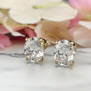 14k Moissanite Stud Earrings